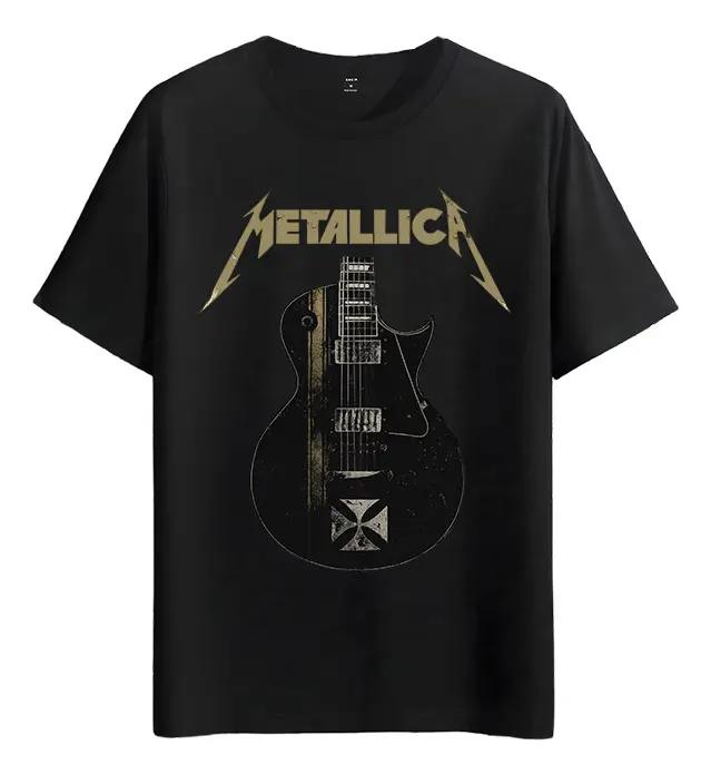 Tshirt Muscle Freaks Metallica Guitar Estilo Rock Metal