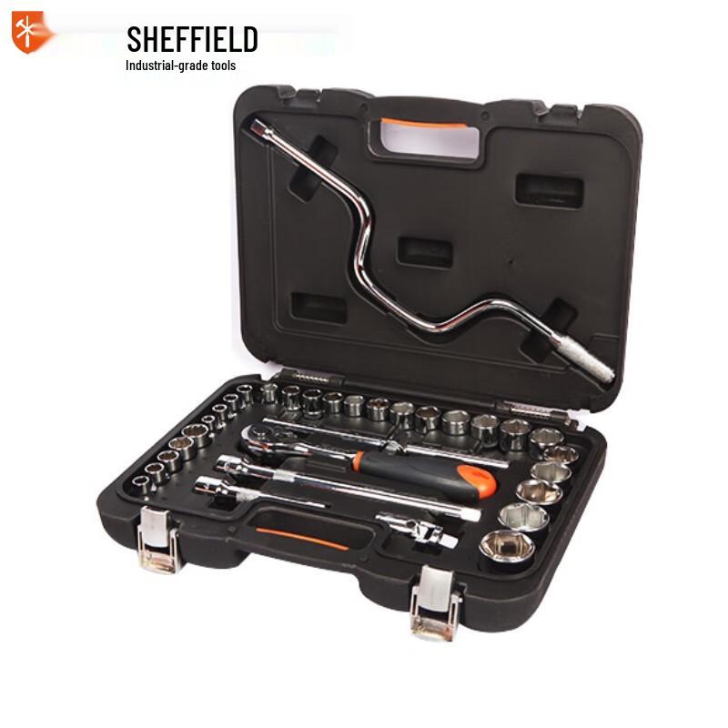 SHEFFIELD 32-Piece 1/2-Inch Drive Metric Socket Set