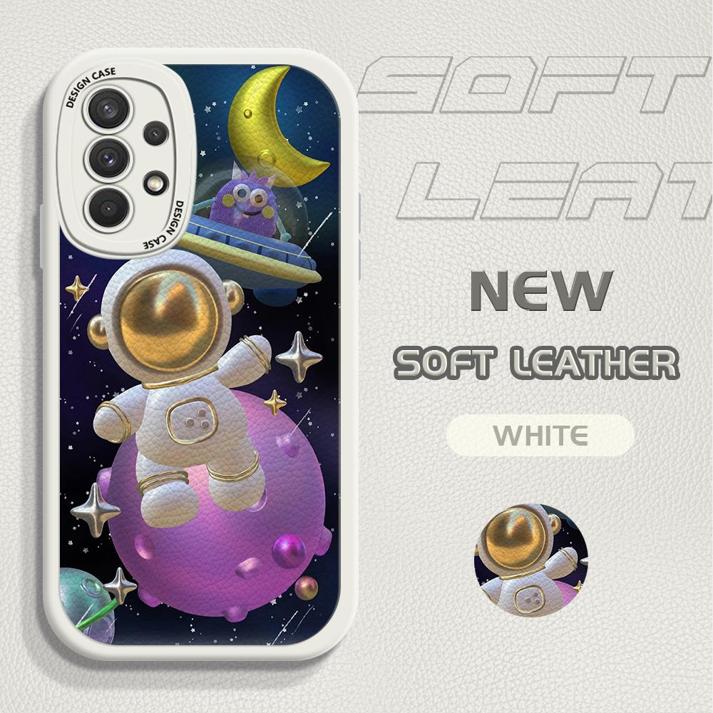 

Мягкий чехол для телефона Samsung Xiaomi Poco Redmi из искусственной кожи с узором «Астронавт» и полным защитным стеклом Xiaomi Poco X4 GT белый