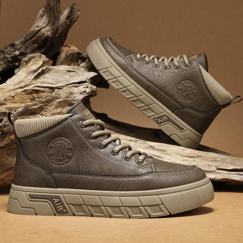 Ny mote Høst Og Vinter Høytopp for menn Martin Boots Studenter Mann Gutter Trending Soft Sole Arbeidssko Arbeidsbeskyttelse Martin Sneakers