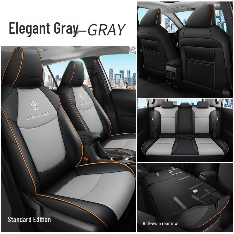 

Corolla Ruifang Leather Cartoon Seat Cushion, Full Surround, All-Season, Specially Designed Cover Half Rear Seat Cover