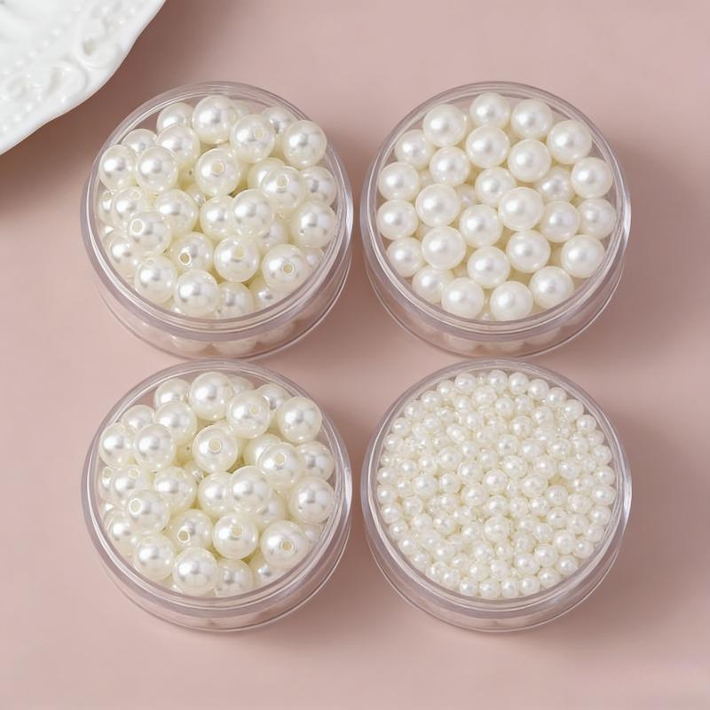 1320pcs/Box ABS Imitation Pearls Bead with Hole Loose Pearl Beads for Jewelry DIY Making Bracelet Necklace Earring Accessories