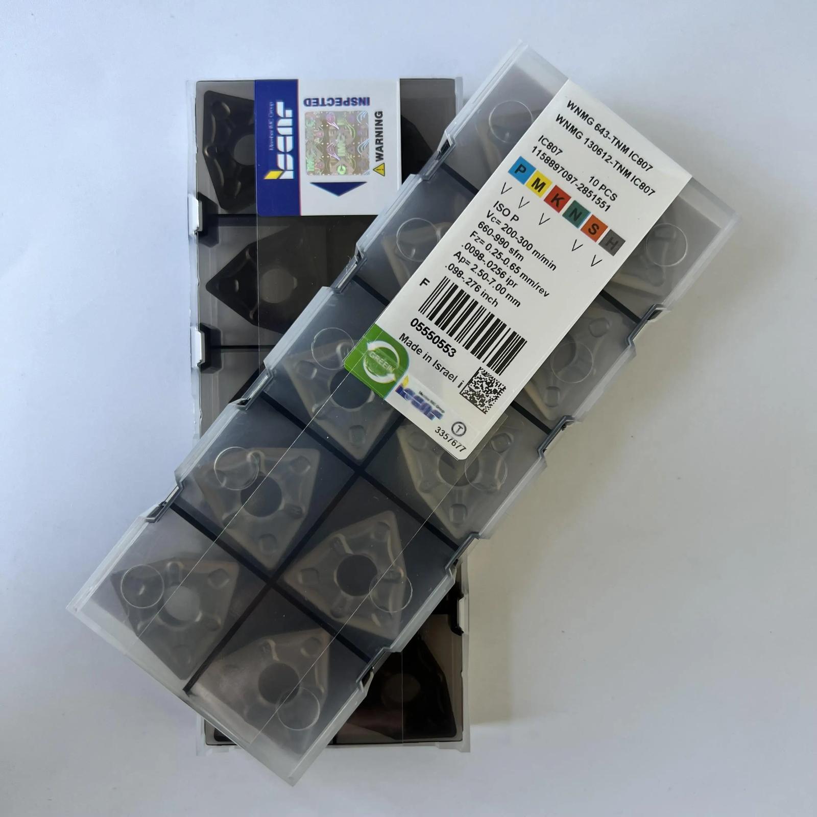 

ISCAR / WNMG130612-TNM IC807 /Industrial indexable carbide inserts 10 Pcs