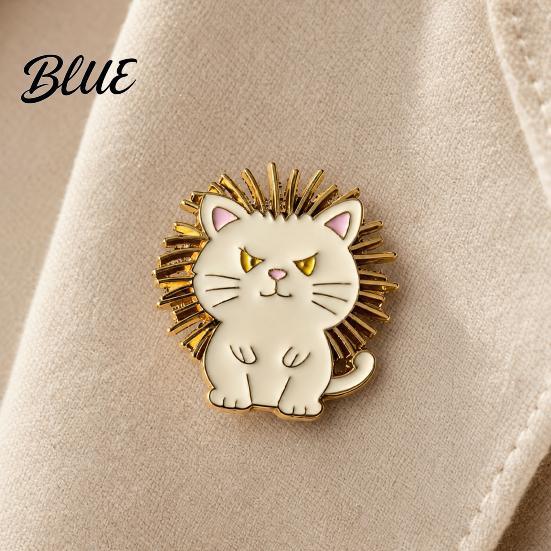 Animal Brooch Enamel Pin Cartoon Cat Dog Panda Lion Design