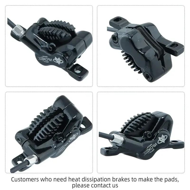 NFOX B015 4-piston Disc Hydraulic Brake E-bike Folding Mountain Bike Bicycle Power Off Black Red 160 180 203 Roto Split Tube New