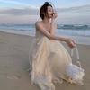 Summer Vacation Suspender Ruffle Dress Slim Yunnan Travel Mori Fairy Skirt Sanya Beach Skirt