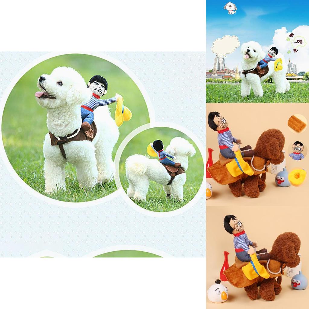 Premium Quality Funny Riding Horse Cowboy Pet Dog Costume For Halloween Parties