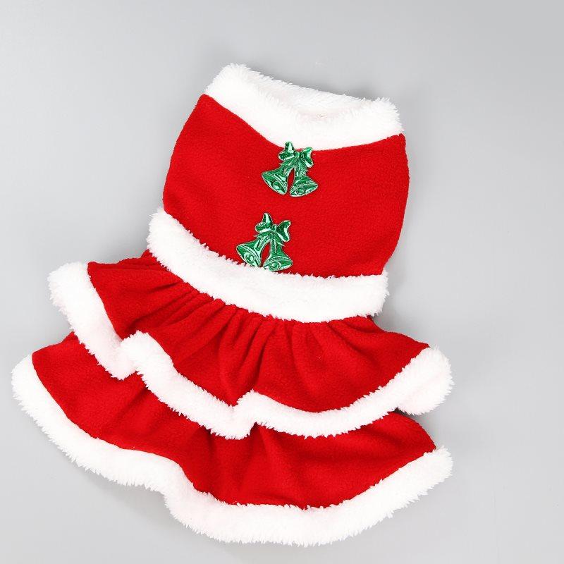 

Мягкий бархат Толстый термо Зимняя теплая одежда для собак Рождественское платье для собак Платья для щенков и маленьких собак XXL