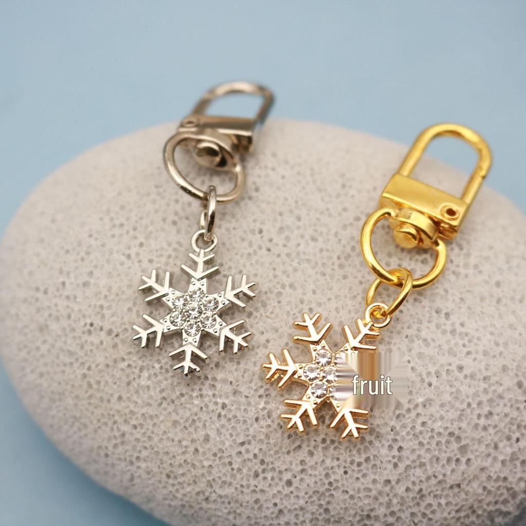 Hot Selling Rhinestone Snowflake Keychain Pendant