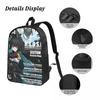 ZZZ Deadly Assault Ellen Nicole Miyabi merch Backpack Set for Boy Girl Zenless Zone Zero Pen Bags Bookbag Sets with Lunch Box