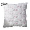 Romantic Room Decor Plush Throw Pillow Cover Heart Embroidery Cushion Case with 3D Bowknot Jacquard Cute Bow Tie Cases Soft Fluffy Decorative