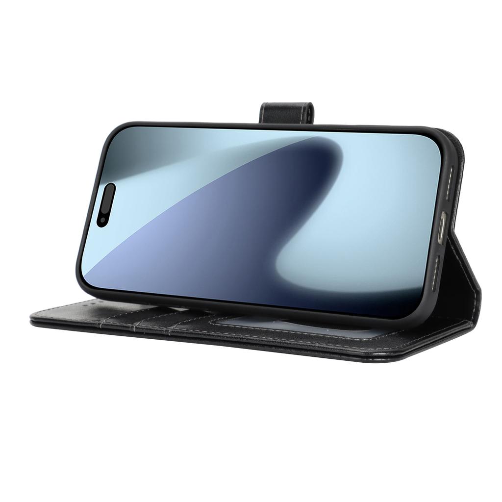 For iPhone 17 Pro Max Case R61 Texture Wallet Leather Flip Phone Cover with Wrist Strap