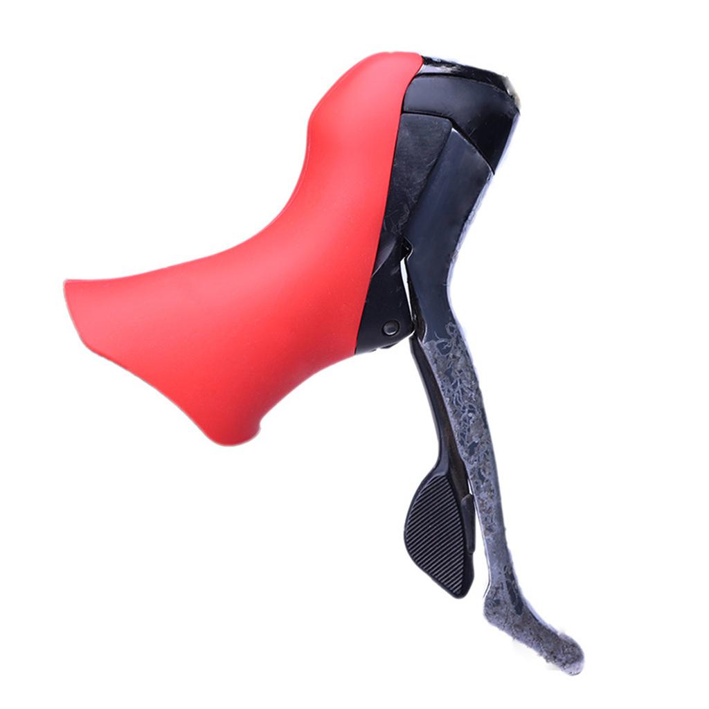 1 Pair Colorful Hood Cover for Road Bikes Brake Cover Protectors Hood Silicones Bikes Handlebars Grip Protectors Set