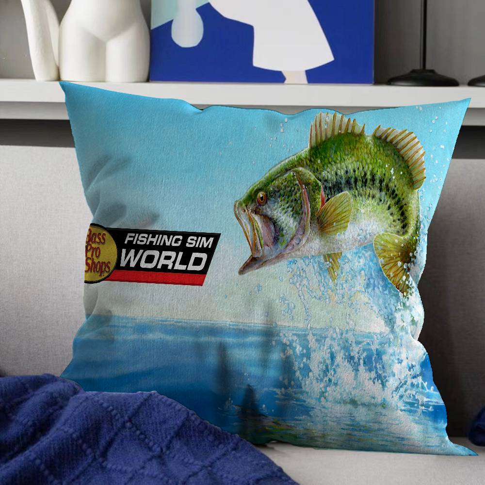 

Fishing brand BassProshops Cushion Cover Decorative Pillow Sofa Home Decor case pillow cases 30x30 cm