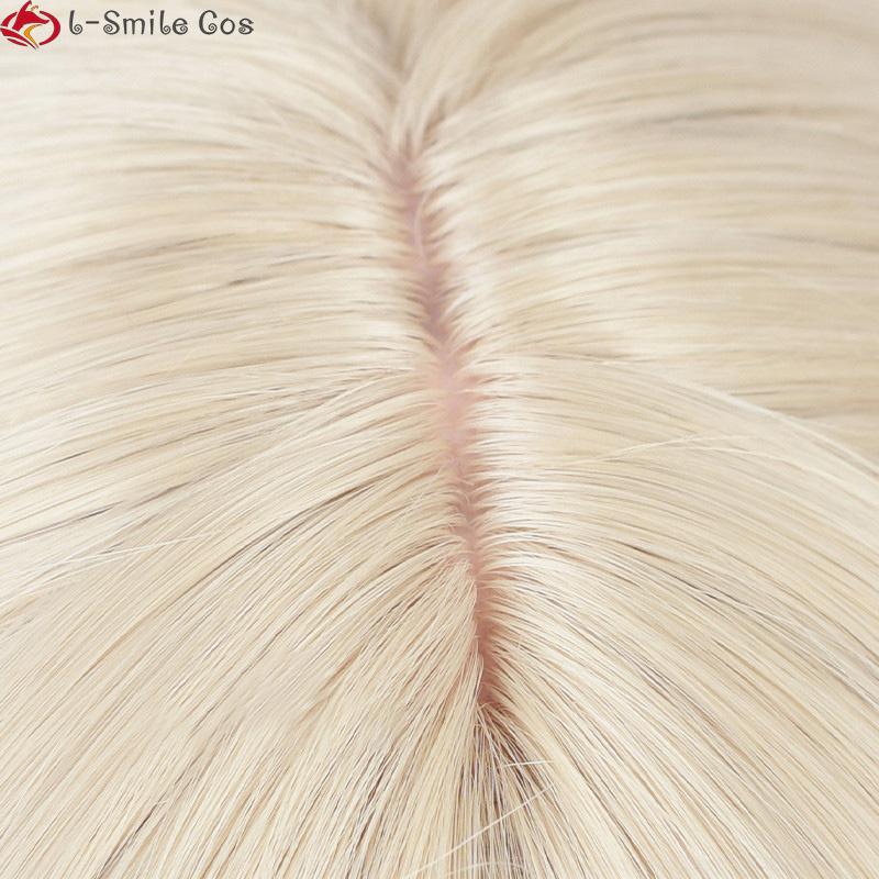 Scalp Azusawa Kohane Cosplay Wig 43cm Light Linen With Double Tail Heat Resistant Synthetic Wigs + Wig Cap