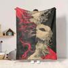 1pc Heart Mask Blanket, Lightweight Flannel Throw Blanket For Sofa, Bed, Travel, Camping, Living Room, Office247