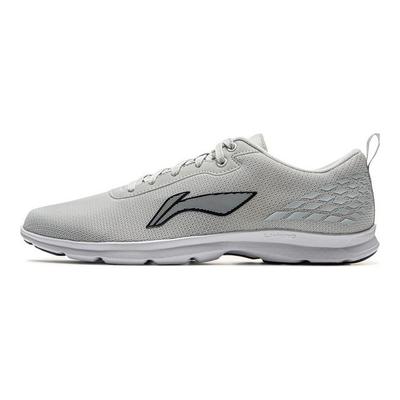 Li Ning Comfortable Fashion Versatile Shock Absorbing Non-Slip Wear-Resistant Low-Top Casual Running Shoes Men Sneaker Light-Gray ARSV073-2
