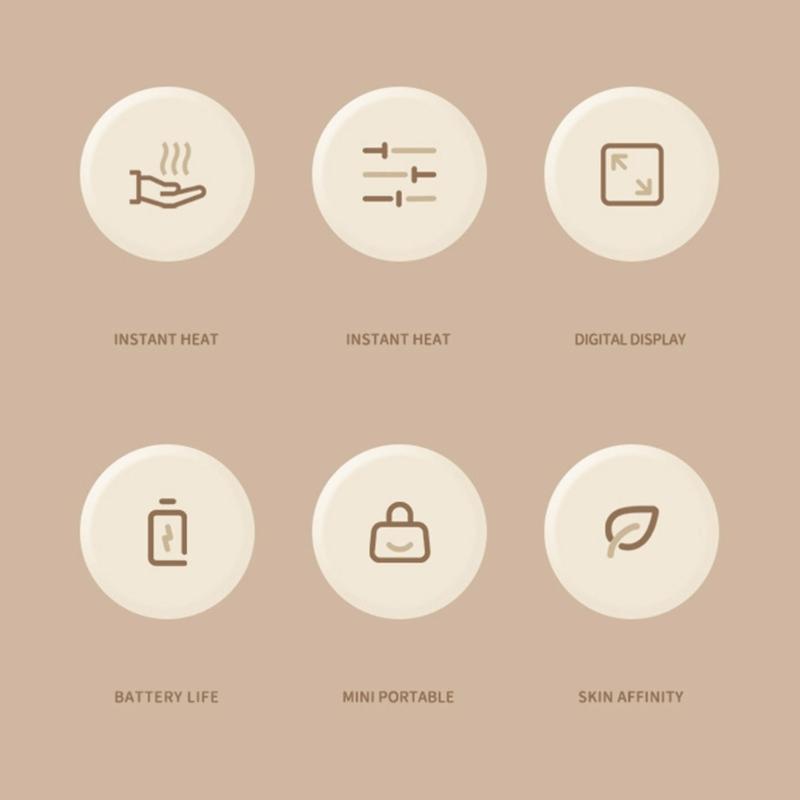 Schnellheizender Cartoon Plüsch Elektrischer Handwärmer mit 3 Einstellbaren Temperaturen Digitalanzeige Winter Reise Essentiell