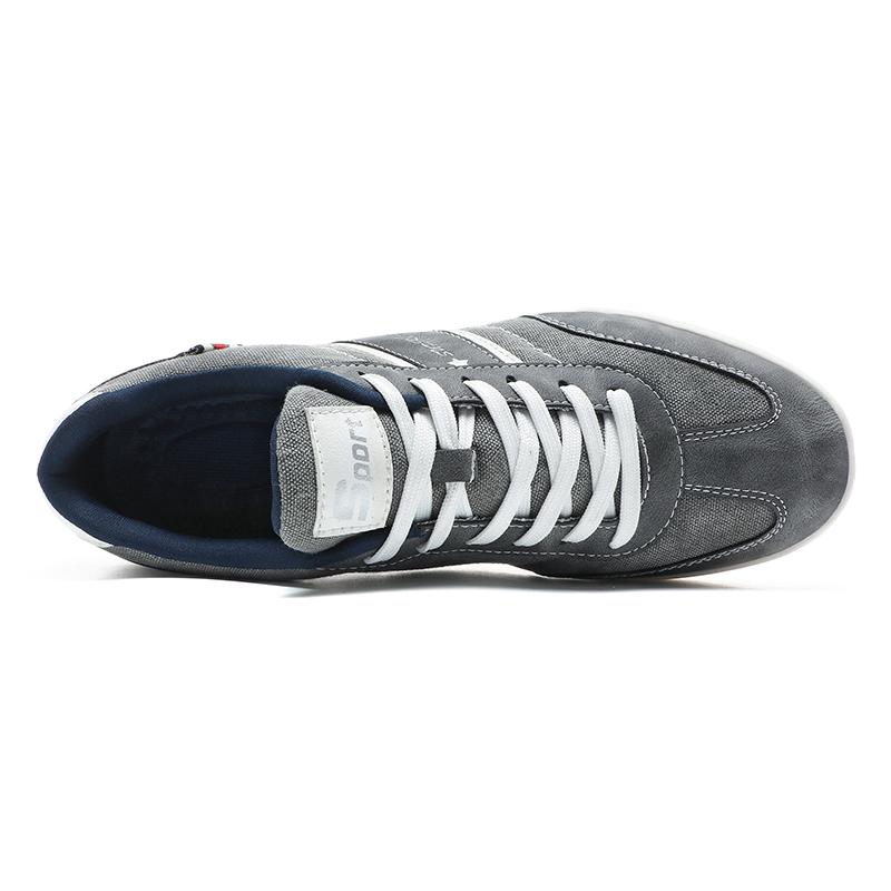 Men Sneakers Students Blue Skateboard Shoes Casual Grey Fashion Shoes Plus Size
