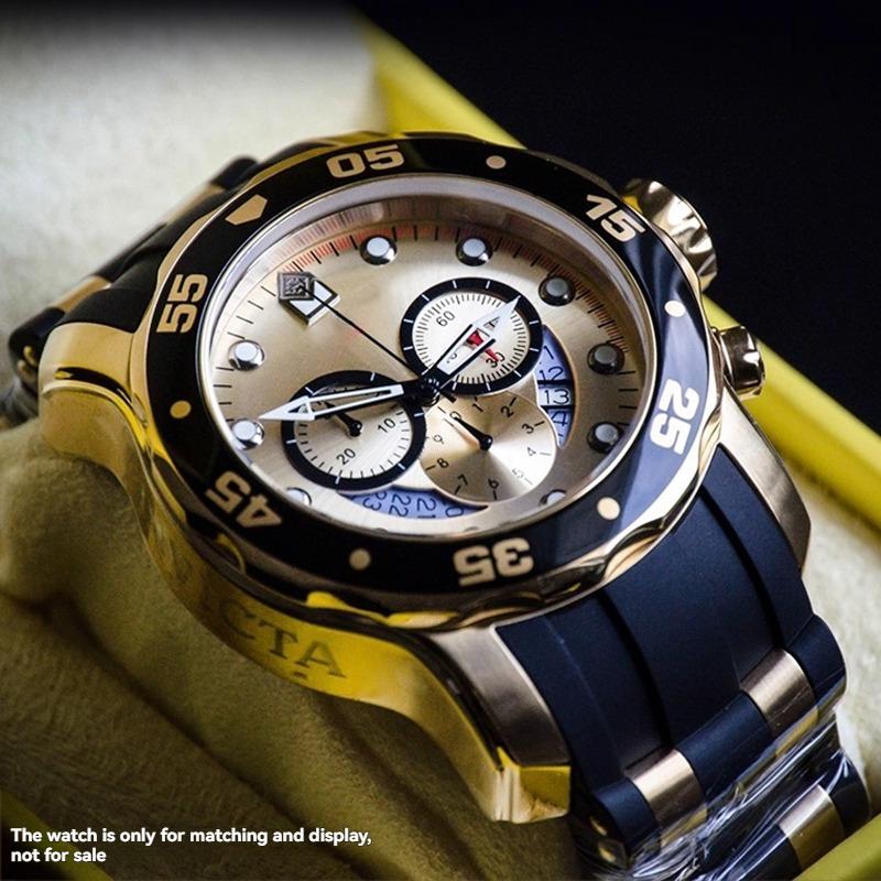 Per alta qualità gomma serie Invicta Pro Diver quadrante grande bocca curva stile originale catena orologio da uomo cinturino curvo per orologio