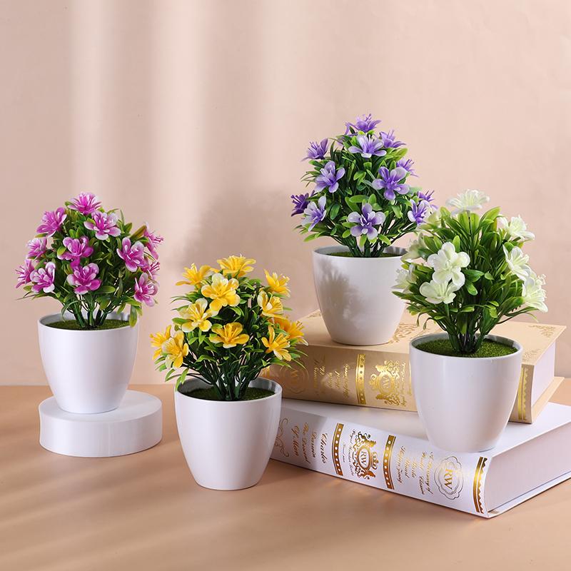 Künstliche Topfpflanze Kleiner Bonsai Blumentopf Simulierte Baumornamente Hochzeit Zuhause Hotel Büro Dekoration Innen Außen