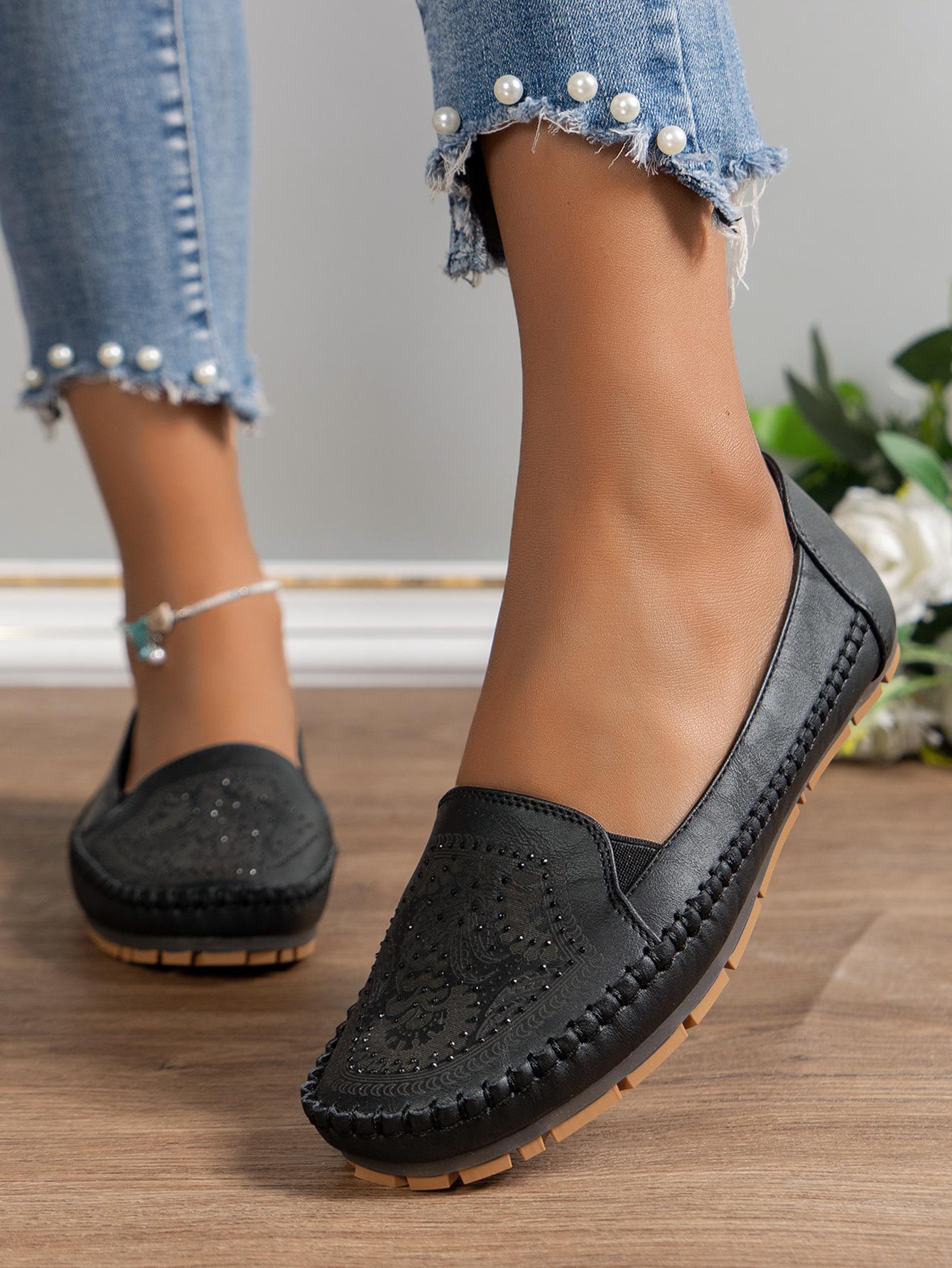 

Женские туфли на плоской подошве в стиле ретро, балетки с острым носком, женские весенние удобные нескользящие туфли-лоферы, туфли на плоской подошве, размер плюс 44, Zapatos Mujer 43