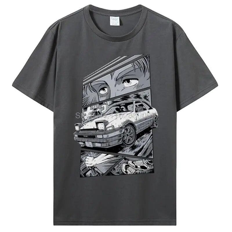Classic Initial D T Shirt Unisex O-neck Cotton T-Shirt Unisex Hip Hop GTR Vaporwave JDM Car Tshirt Casual Daily Tee Streetwear