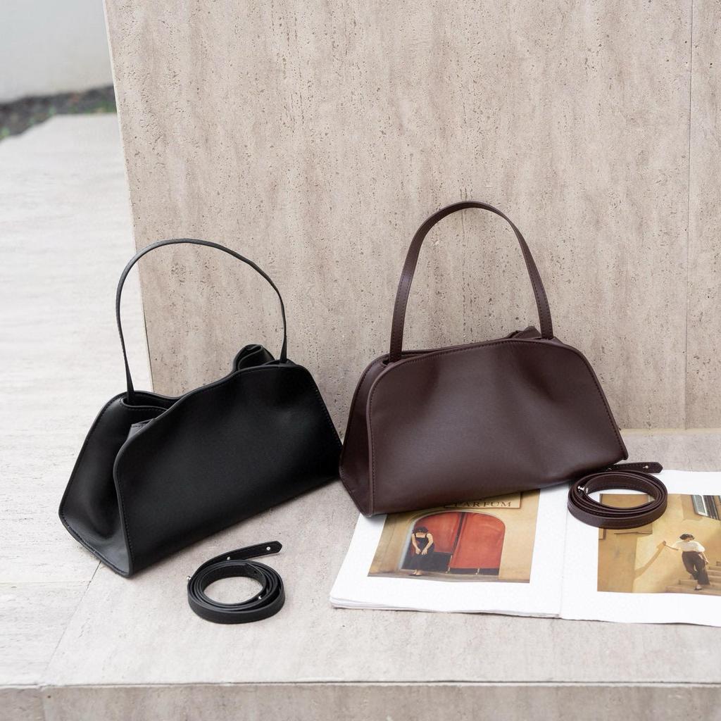 The Row Peggy Cowhide Clutch: 2025 Women's Large-Capacity Shoulder Bag