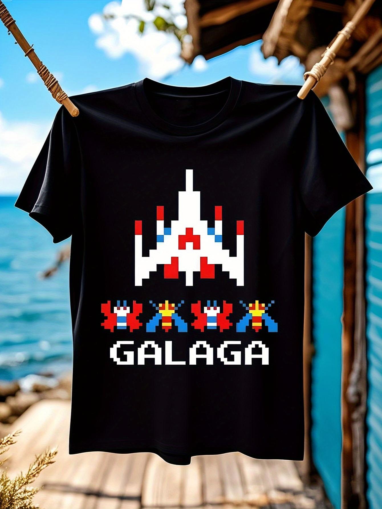Retro Arcade Galaga Video Game Tshirt - Vintage 80s Invad... S