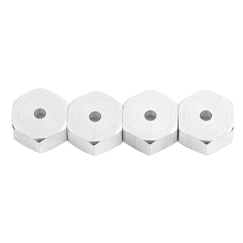 Aluminium Alloy 5mm To 12mm Wheel Hex Hub Adapter for WPL 1634 RC Truck (Silver)