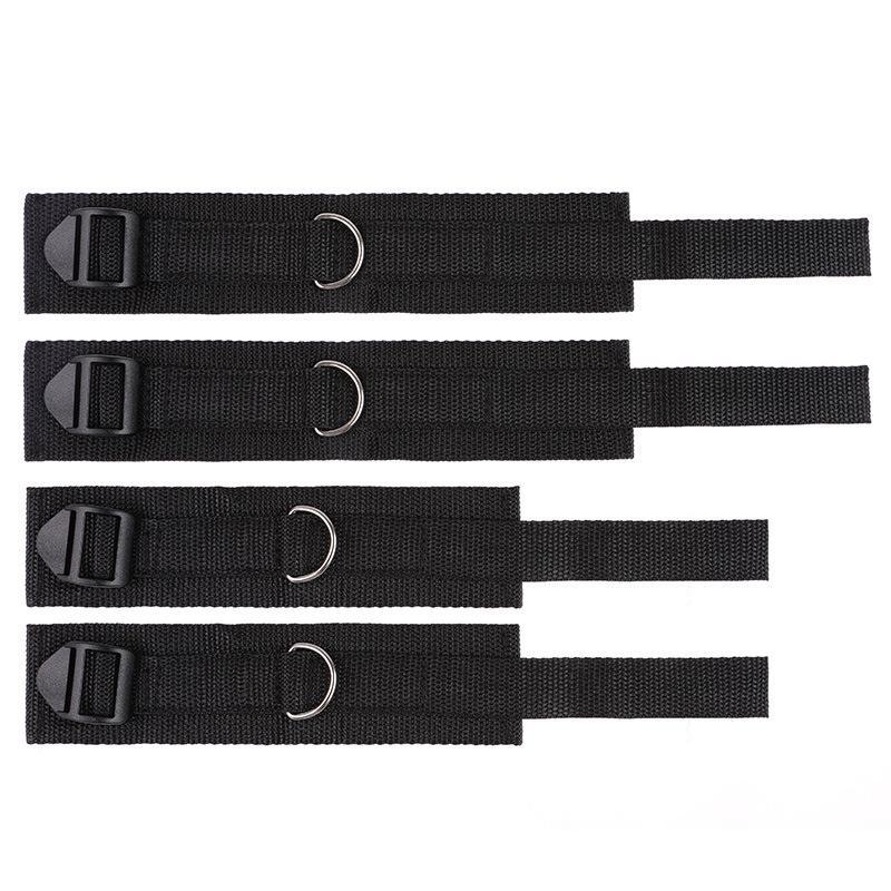 Miji SM Toys: Adult Bed Restraint Set - Hand & Leg Belts, 56 Pieces.