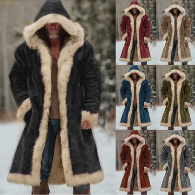 Chaqueta de Trabajo para Hombre con Bolsillo de Botón de Color Sólido Talla Plus Abrigo Largo Casual para Hombre
