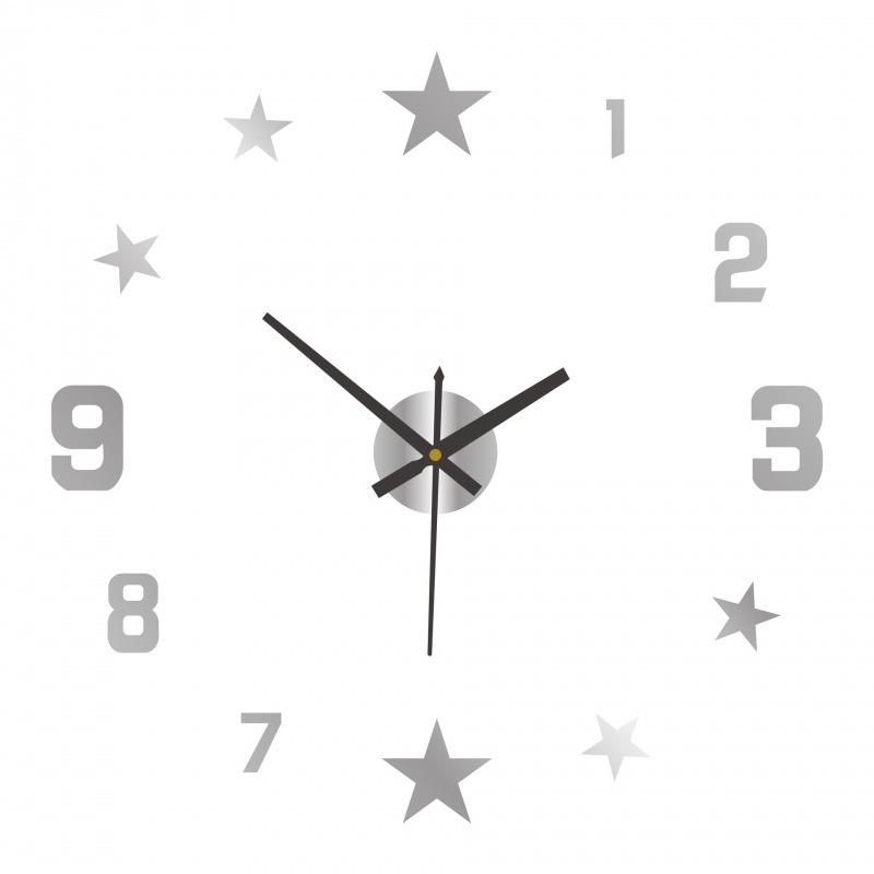 

No Punching Creative Luminous Clock Living Room Bedroom Star Wall Clock Home Decorative Wall Sticker Clock Acrylic Wall Clock luminous