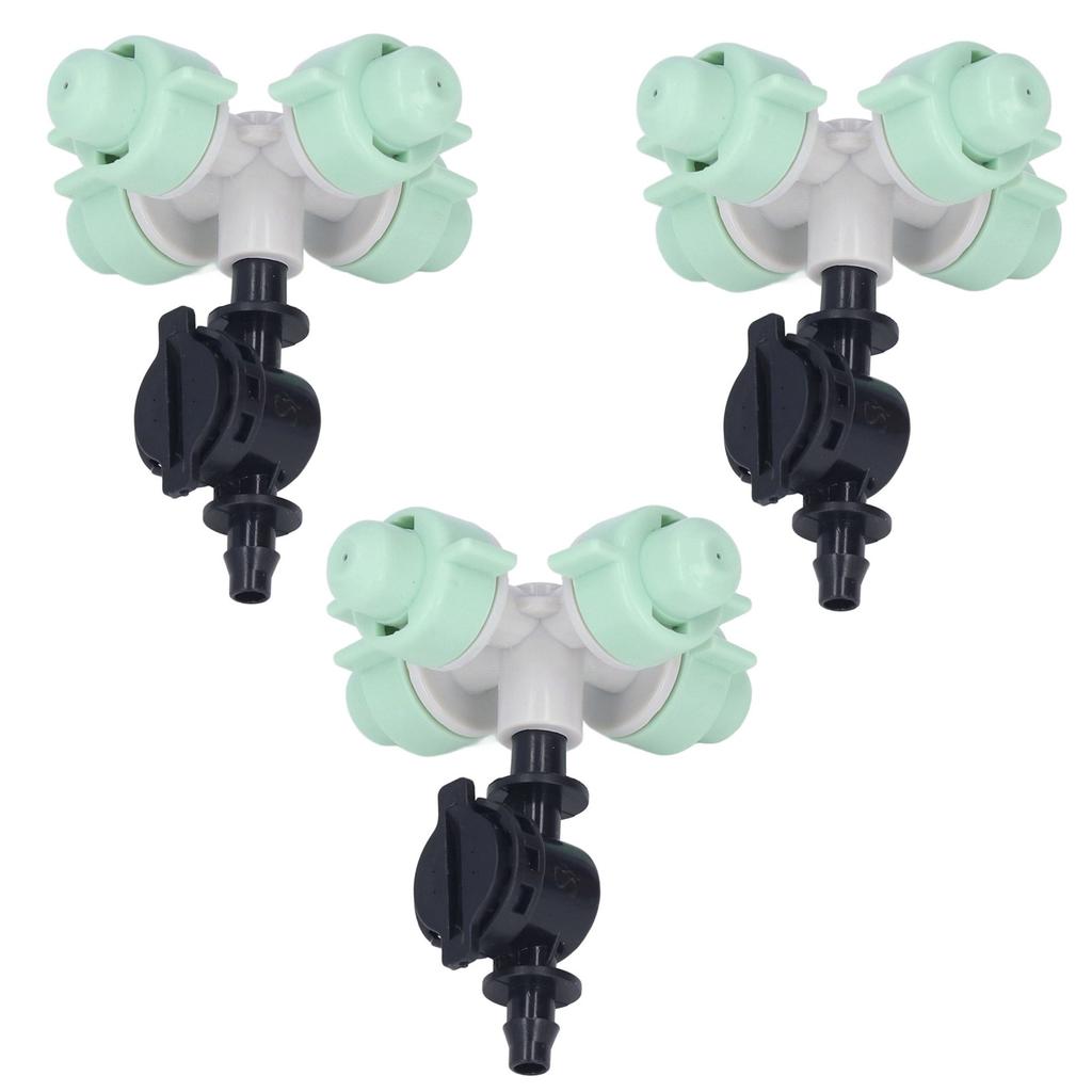 10er Set Kreuz-Sprühdüsen mit 4/7mm Anschluss Mikro-Bewässerungskopf für Ackerland Garten