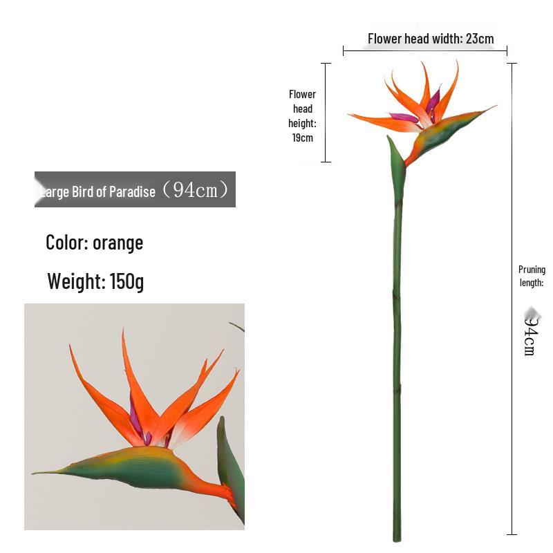 Soft Touch Bird of Paradise Artificial Flower - Large Strelitzia Stem