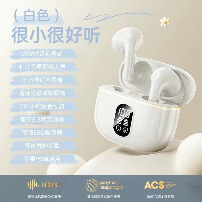 New in-ear wireless Bluetooth headphones noise canceling mini sports high sound quality and long battery life universal