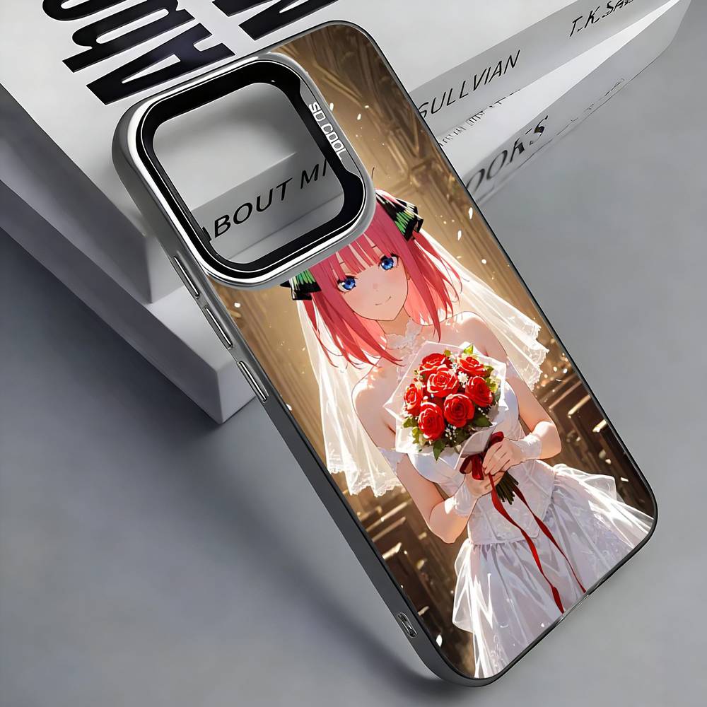 N-Nino N-Nakano Anime Phone Case For iPhone 17,16,15,14,13,12,11 Plus,Pro Max,Colored Silver Phone Case iPhone13PROMAX