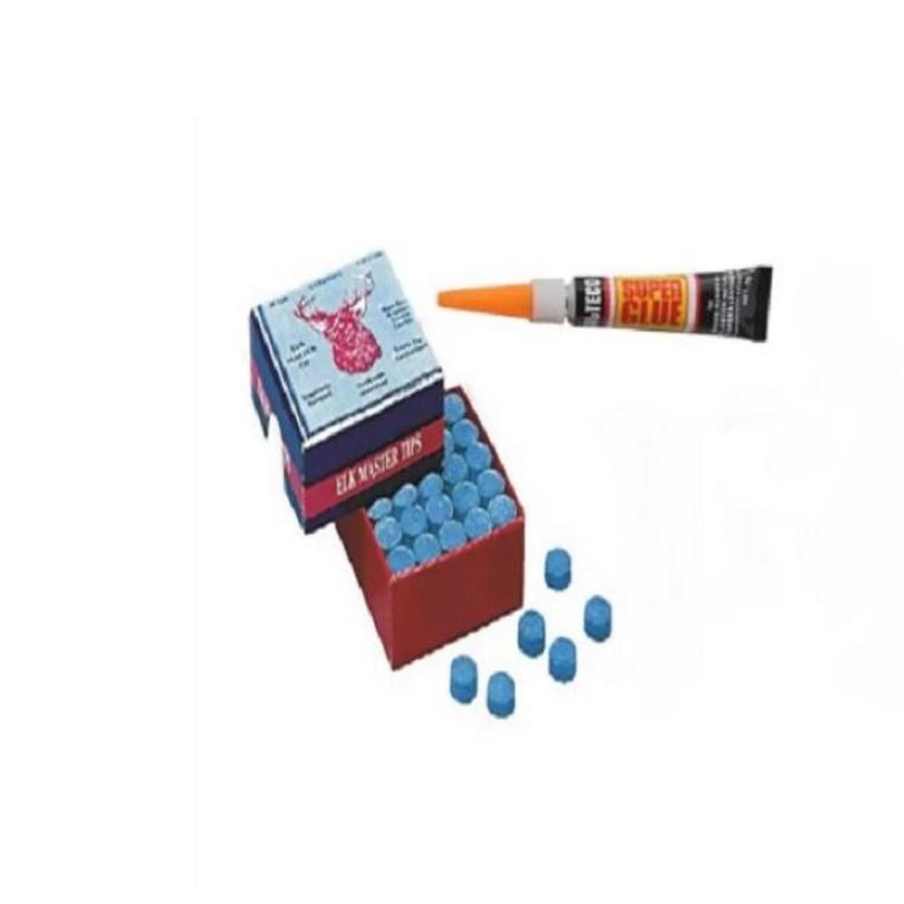 Elkmaster Leather Pool Cue Tips (Pack of 50)
