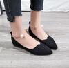 Fashion Versatile Women's Flats New 2024 Style Black Autumn Popular Shoe Trendy Comfortable Rubber Sole Shoes for Spring