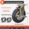 8-10 Inch Thickened Aluminum Alloy Inflatable Rubber Universal Caster Wheel for Handcarts