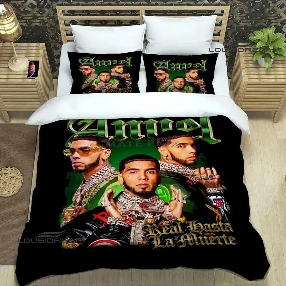 Comforter Rapper Anuel Aa Printed Bedding Sets Exquisite Bed Supplies Set Bed Comforter Set Bedding Set Luxury Birthday Gift