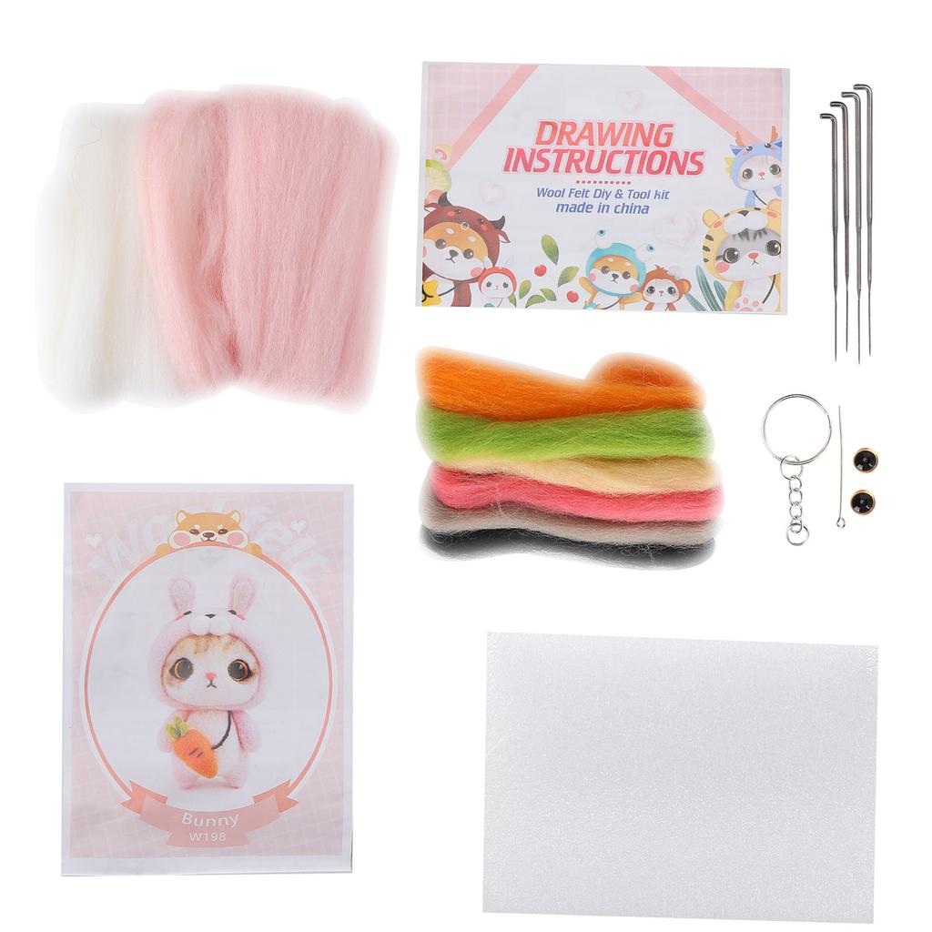 Needle Felting Wool Chemical Fiber Plush Doll Making DIY Material Needle Hand Made Craft