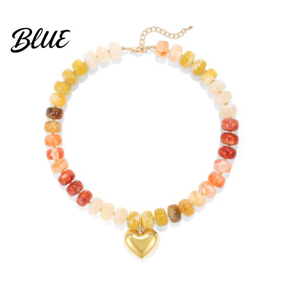 Charmanter Hals Schmuck Klobiger Bunter Perlen Choker Harz Perlen Halskette