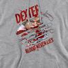 Dexter Mens Blood Never Lies Hoodie