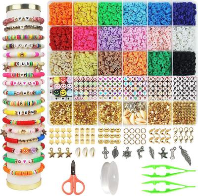 Pottery Slices Clay Beads Slices Diy Jewelry Accessories Set Box Handmade Bracelets Necklace Jewelry Making