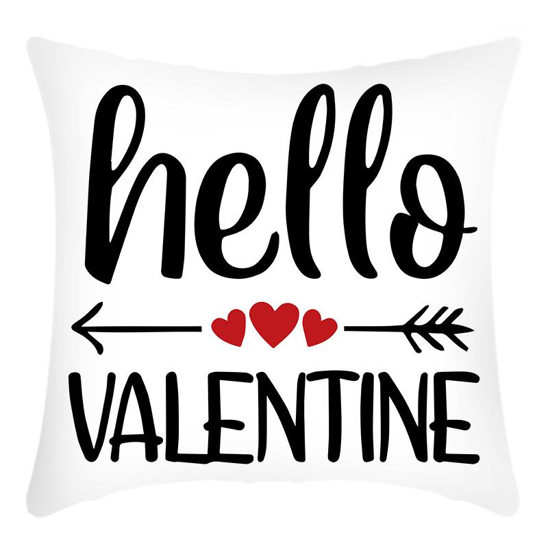 

Linen Digital Printing Valentine s Day Cushion Cover Nordic Festival Home Sofa Office Cushion Love Cushion Cover 45 * 45Cm pillowcase
