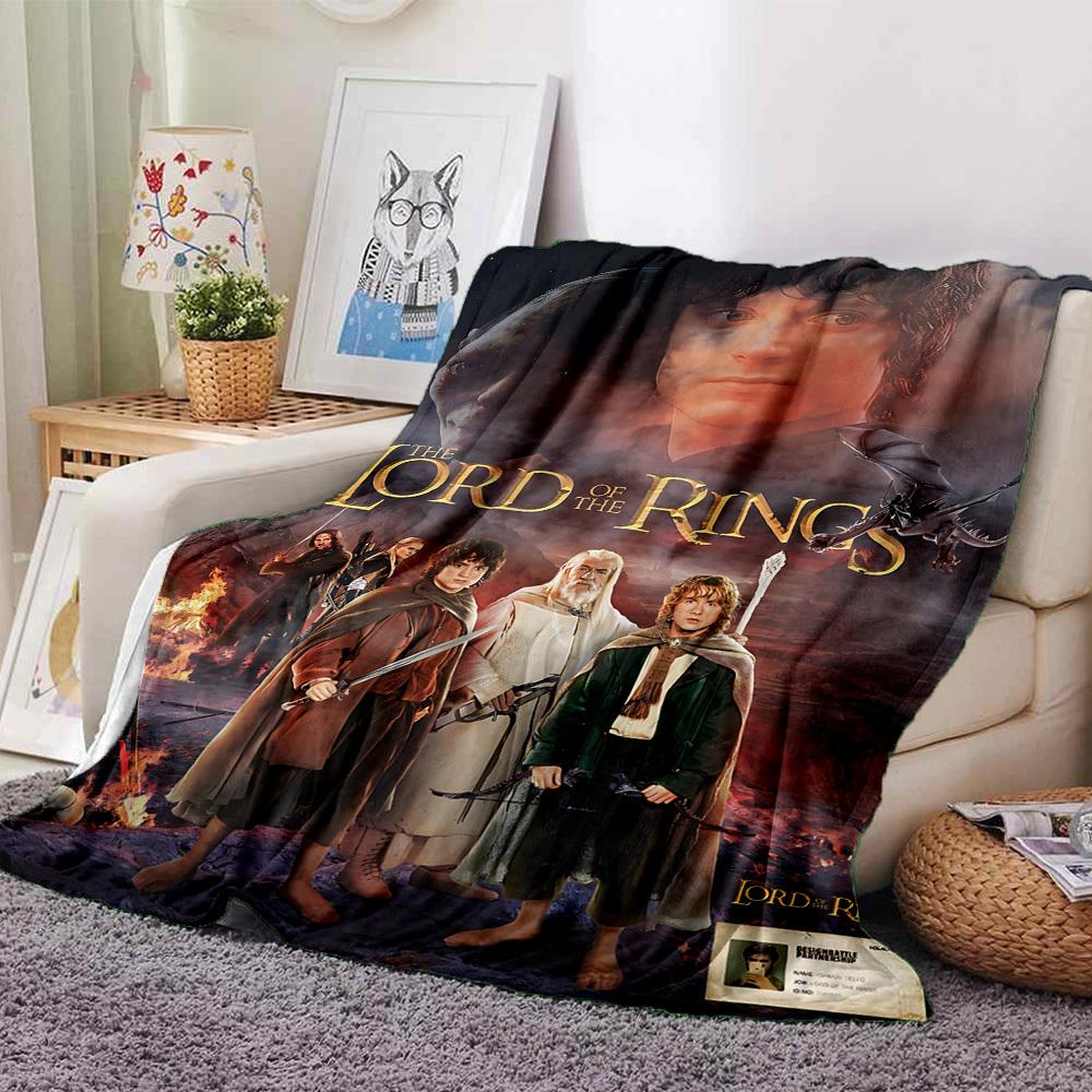 1pc Lord of the Rings Flannel Blanket Soft Warm Throw for Home, Office, Travel, All-Season Cozy Bedding GiftL1311