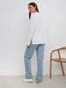 Cotton Sweatshirt Base Shirt  Long Sleeve Bottom Slit Base Shirt