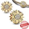 Splendido Ciondolo a Forma di Cappello di Laurea Stella Margherita Albero Genealogico Yin & Yang in Oro 14K Adatto per Bracciali di Marca Gioielli in Rame