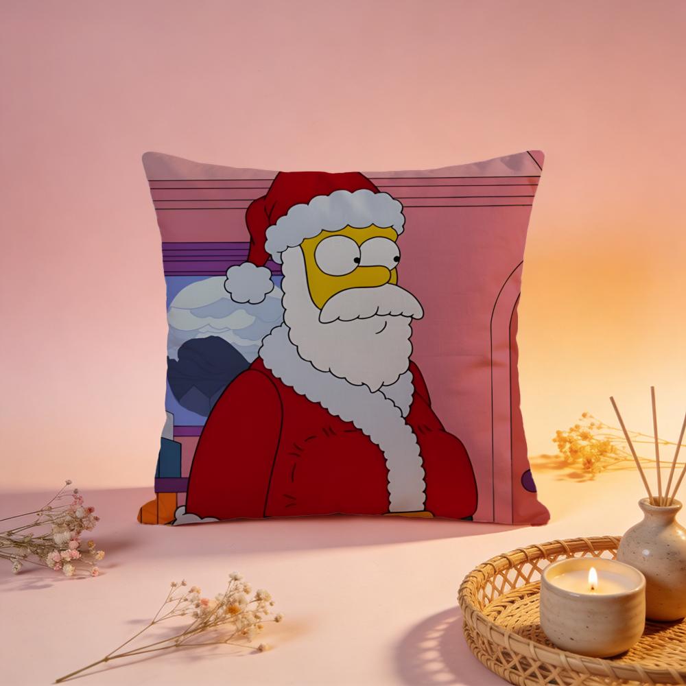 Stylish TThe Simpsonsew Cushion Cover Comfortable Durable Pillow Cover MultiScene for Home Office Car Sofa